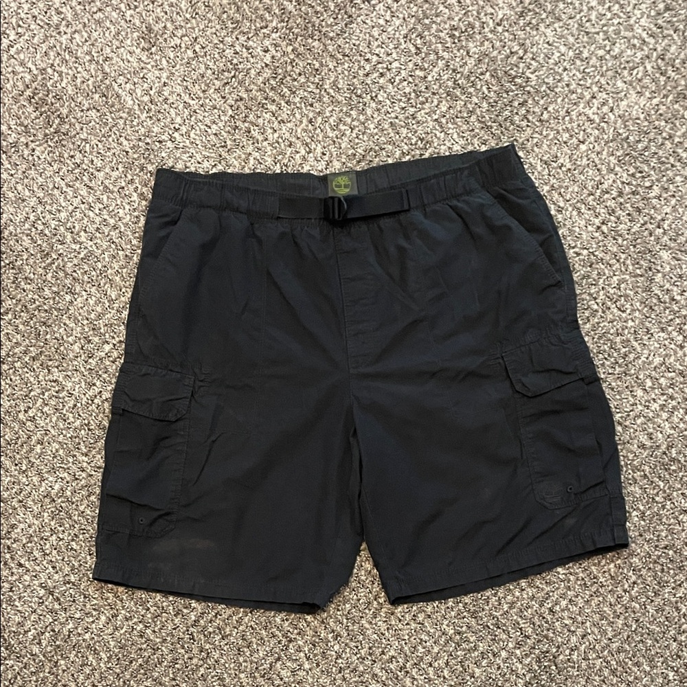 Black Timberland Cargo Men Shorts